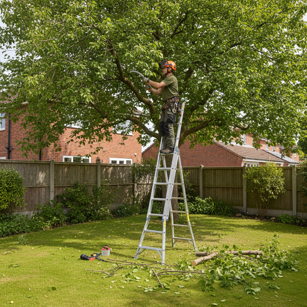 Crown reduction in Hampshire — pruning a mature lime tree